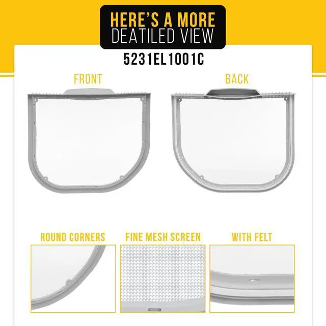 Alt view image 3 of 7 - Dryer Lint Filter Screen for LG DLGX7801WE