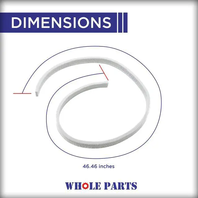 Alt view image 5 of 6 - Upgraded Dryer Drum Front Lower Felt Seal Part# WE09X10014 - Replacement & Compatible with Some Hotpoint and GE Dryers