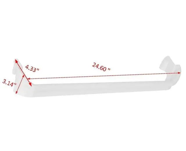 Alt view image 3 of 4 - Door Shelf Rack Bar Compatible with Frigidaire FFTR18D2QW1, FFHT2117PS2, FRT21C5AW8, FRT18G5FB1, FRT18KG3DW0 Refrigerators