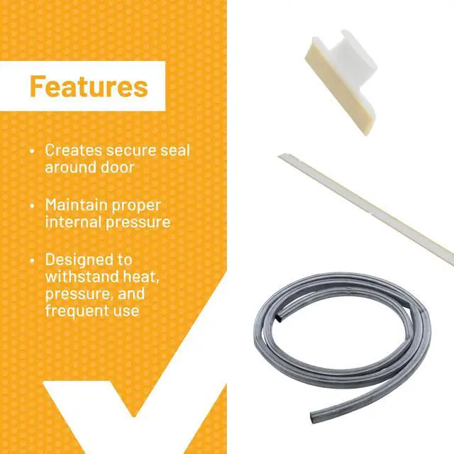 Alt view image 3 of 5 - Dishwasher Door Seal Kit Compatible with Frigidaire, Compatible with Kenmore Dishwashers, Includes 154827601 809006501 154701001 Leak Prevention Kit