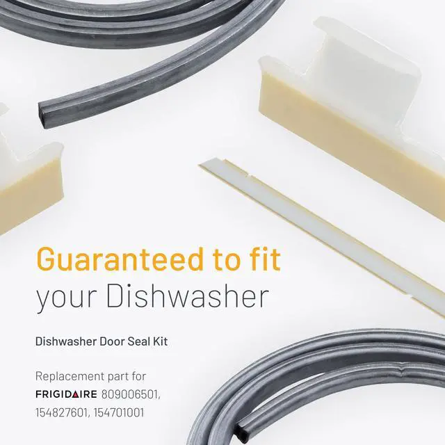 Alt view image 4 of 5 - Dishwasher Door Seal Kit Compatible with Frigidaire, Compatible with Kenmore Dishwashers, Includes 154827601 809006501 154701001 Leak Prevention Kit