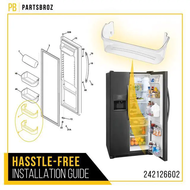 Alt view image 7 of 7 - Fridge Refrigerator Shelf for Frigidaire FFSS2615TE2