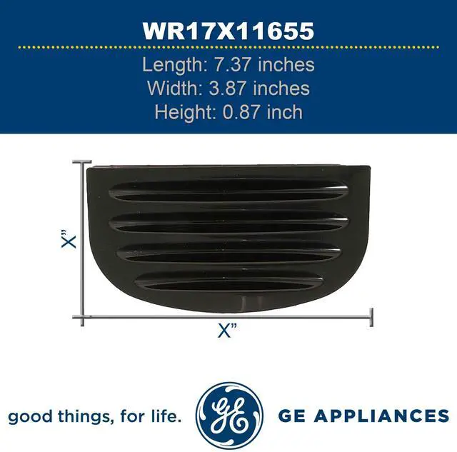 Alt view image 5 of 5 - WR17X11655 nuine OEM Dispenser Drip Tray (Black) for Refrirators