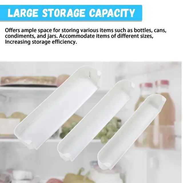 Alt view image 6 of 7 - 29325760166 Refrigerator Door Shelf Kit Compatible with Dometic Refrigerator Freezer Upper Bottom ABS Plastic White Door Shelf Basket Bin Replacement only