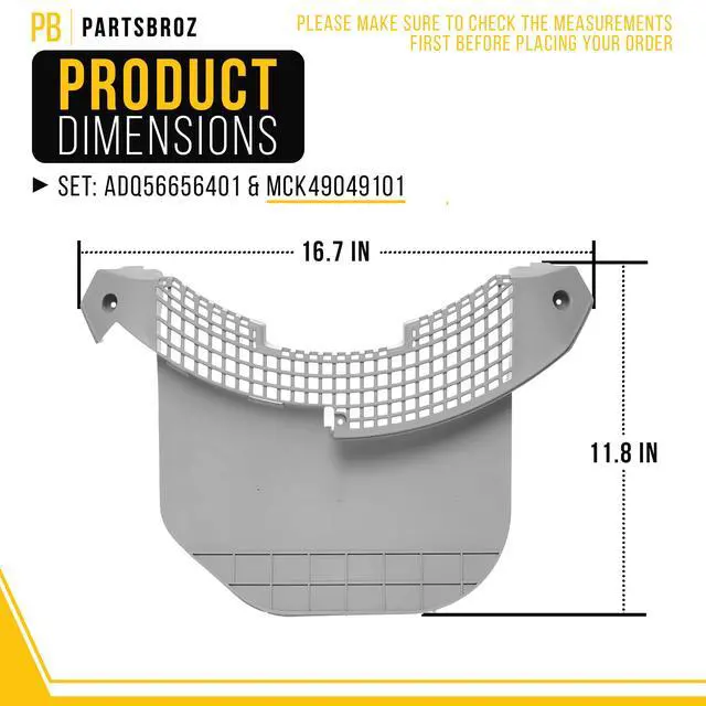 Alt view image 3 of 7 - Dryer Lint Filter & Screen Housing for LG DLGX3471V