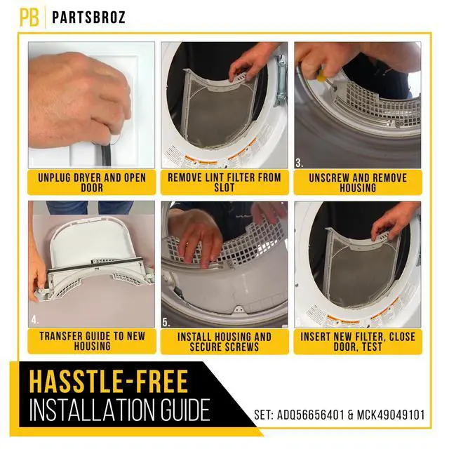 Alt view image 7 of 7 - Dryer Lint Filter & Screen Housing for LG DLGX3471V