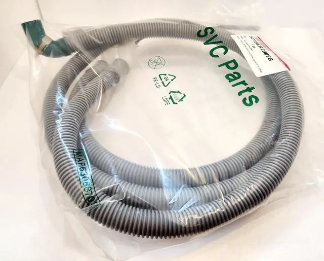 Main image of Replacement Washer Drain Hose for LG models WM2050CW, WM3997HWA, WM3670HVA