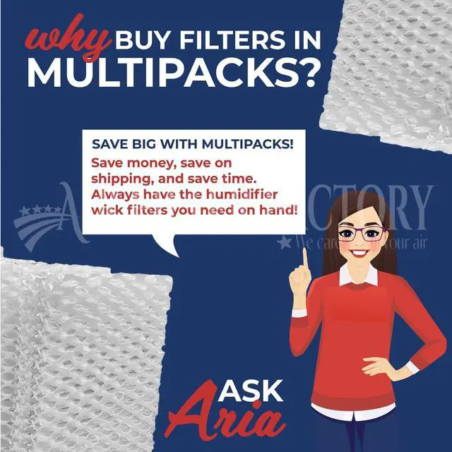 Alt view image 5 of 6 - Replacement For Pelonis PSU10E1BB, PSU10E1WW And PSU10E2FWW, PSU10E2FBB Humidifier Wick Filter 2-Pack