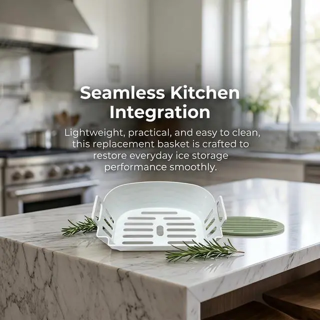 Alt view image 3 of 7 - Ice Replacement Ice Basket Easy to Clean Ice Basket Food Appliance Part for Kitchen, Hzb-12a