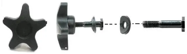 Main image of Drive Knob Pair for Adjustable Height (10208K) - Fits Models R900, R800, 10215 ONLY