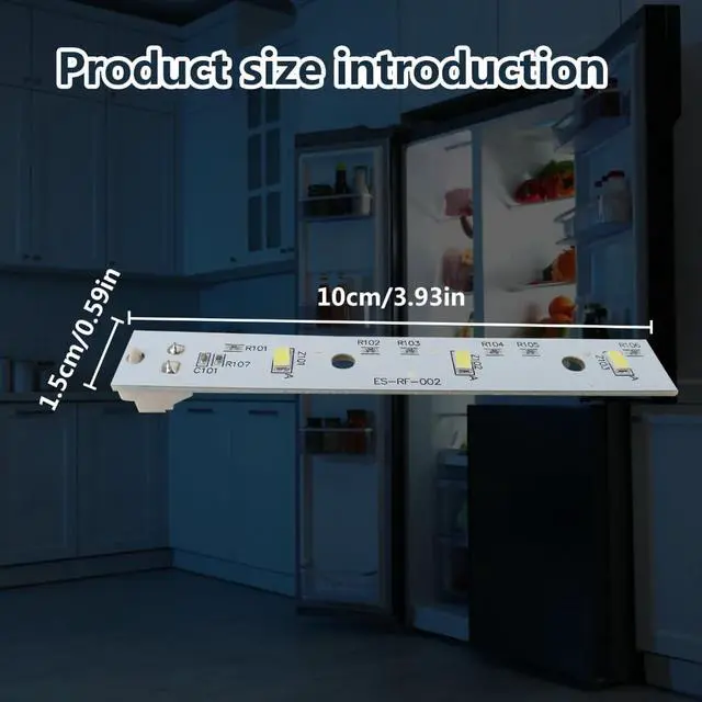 Alt view image 4 of 7 - 2pcs WR55X26671 Replacement Refrigerators LED Light Board Compatible for GE GSS23HGHKCWW GSS23HMHJCES GSS23HMHKCES GSS23HSHJCSS GSS23HSHKCSS GSS23HSHMCSS GSS23HSHNCSS GSS23HSHPCSS