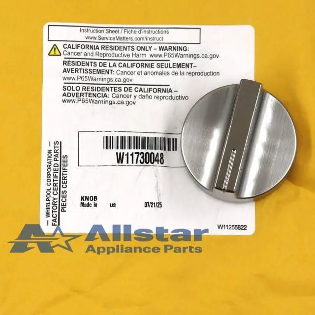Alt view image 2 of 7 - W11730048 Range Control Knob (Stainless)