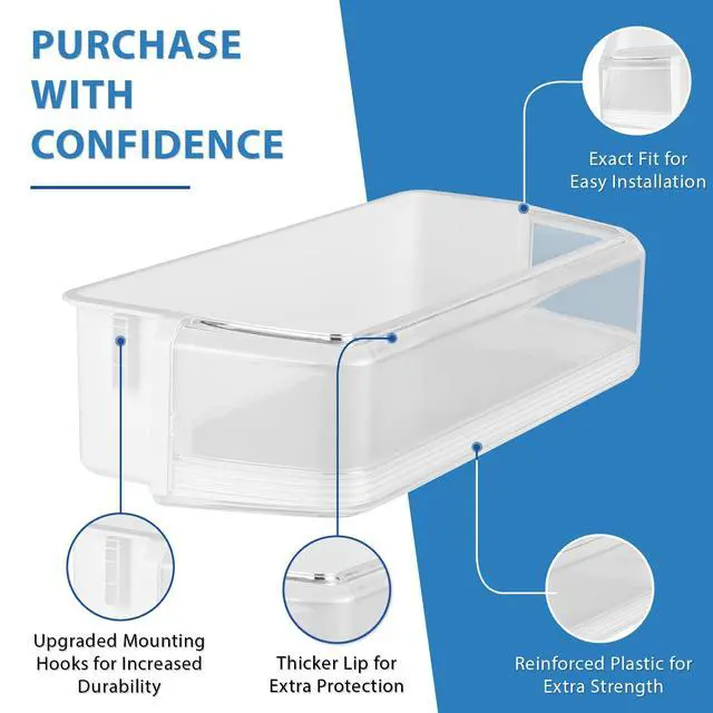 Alt view image 4 of 6 - UPGRADED Appliance DA97-06177C Door Shelf Basket Bin Compatible with Samsung Refrigerator