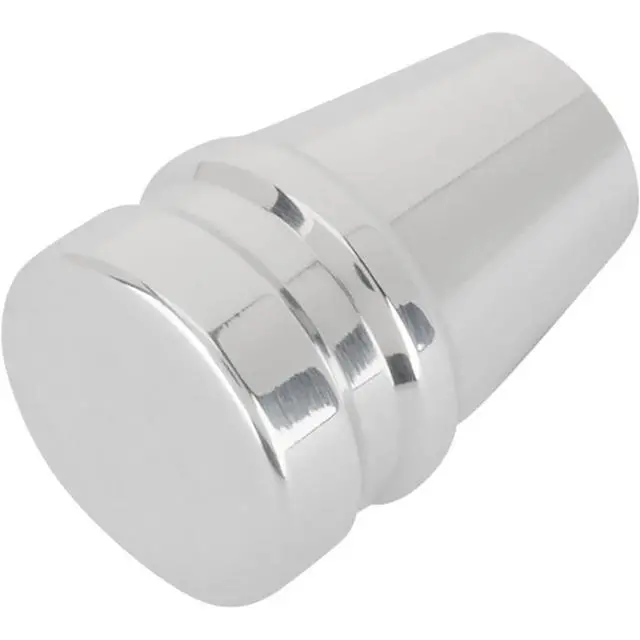 Alt view image 2 of 5 - Universal Billet Aluminum Dash Knob, ¼ Bore with Set Screw Retainer, Polished Aluminum Switch Knob for Headlight, Wiper, Door, Lock or Radio Control Applications