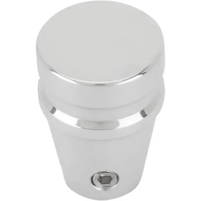 Alt view image 5 of 5 - Universal Billet Aluminum Dash Knob, ¼ Bore with Set Screw Retainer, Polished Aluminum Switch Knob for Headlight, Wiper, Door, Lock or Radio Control Applications