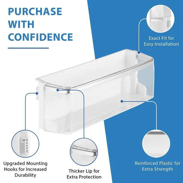 Alt view image 4 of 6 - UPGRADED Appliance AAP73252302 Door Shelf Bin (Left) Compatible with LG, Kenmore Sears Refrigerator