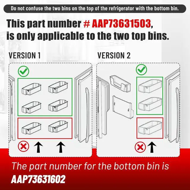 Alt view image 7 of 7 - AAP73631503 79571052010 Refrigerator Door Shelf Compatible with Kenmore Elite Replacement for 79571053010 79571054010 79571056010 79571059010 White+Clear Plastic Refrigerator Door Bin