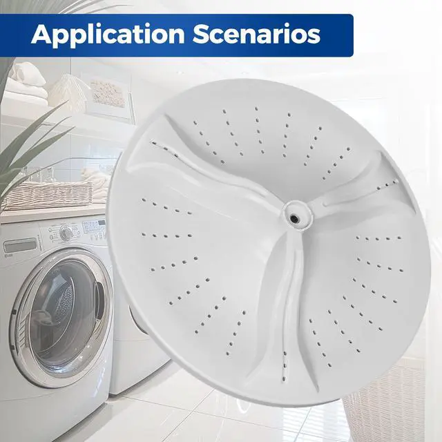Alt view image 6 of 7 - W10902814 Washer Washplate Compatible with Maytag Whirlpool Washer Wash Plate PP Plastic 7MMVWB835EW0 MVWB835DW MVWB855DC MVWX655DW Replacement Only White