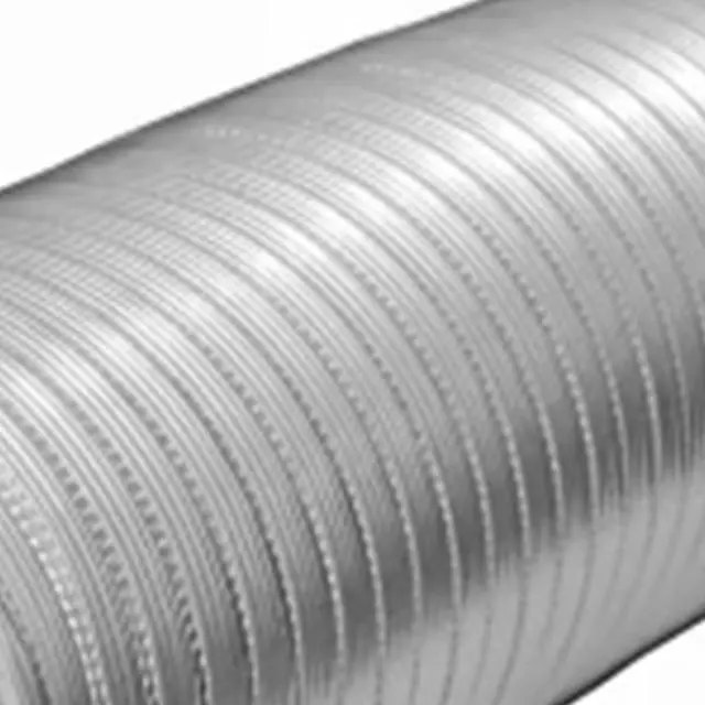 Alt view image 3 of 5 - Builders Best V220 Semi-Rigid Aluminum Dryer Vent Hose with 2 Metal Clamps, 4" x 8' Flexible Metal Duct Pipe for Exhaust or HVAC Air Systems