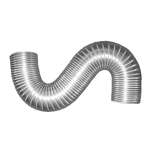 Alt view image 4 of 5 - Builders Best V220 Semi-Rigid Aluminum Dryer Vent Hose with 2 Metal Clamps, 4" x 8' Flexible Metal Duct Pipe for Exhaust or HVAC Air Systems