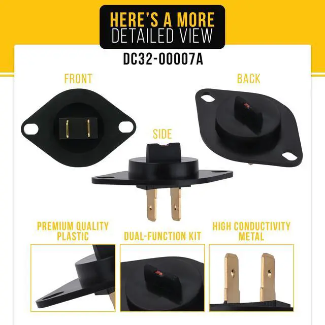 Alt view image 3 of 7 - Dryer Thermistor for Samsung DVE45T3400V