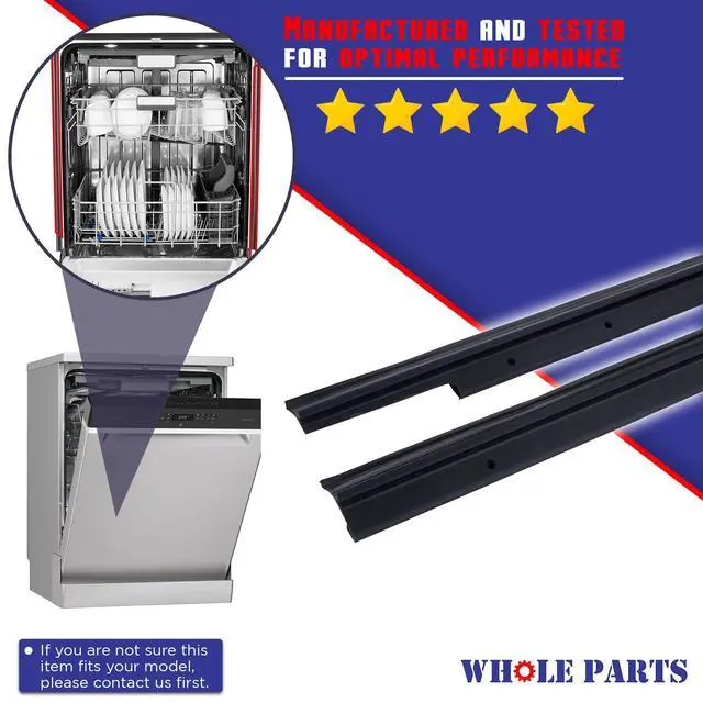 Alt view image 4 of 6 - Upgraded 00740617 Dishwasher Cabinet Side Seals/Trim Strip Kit - Replacement & Compatible With Some Bosch, Kenmore and Thermador Dishwashers - Non-OEM Appliance Parts & Accessories