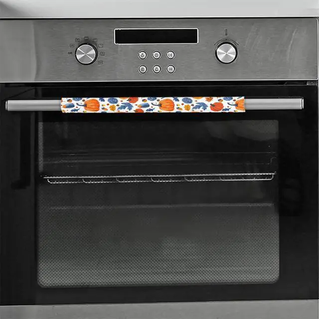 Alt view image 7 of 7 - Refrigerator Door Handle Covers Set of 2, Fall Pumpkin Fridge Handle Covers Appliance Handle Covers Protector for Microwave Oven Stove Dishwasher, Keep Your Kitchen Appliance Clean
