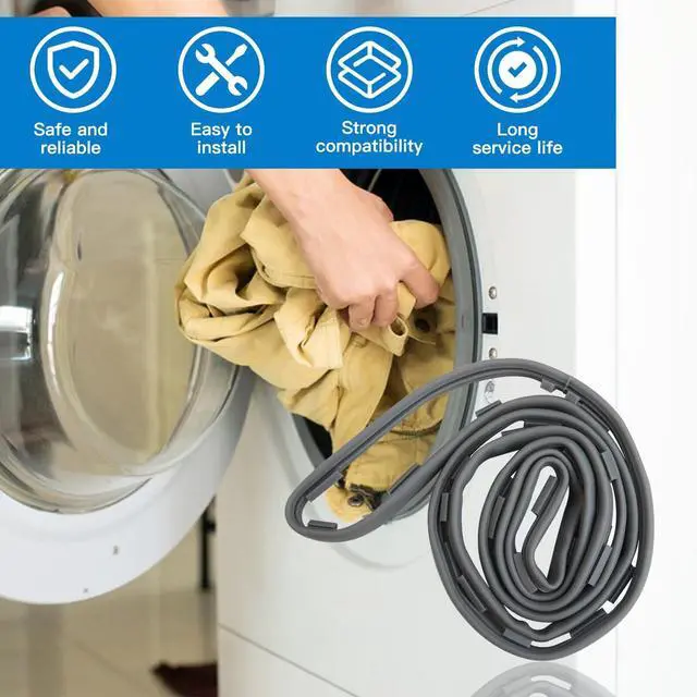 Alt view image 6 of 7 - DC62-00344A Dryer Front Panel Air Seal Compatible with Samsung Dryer Door for DV45H7000EW/A2, DVE50R5200W/A3, DV48H7400GW, DC62-00344A Replace AP5916629, PS4276050