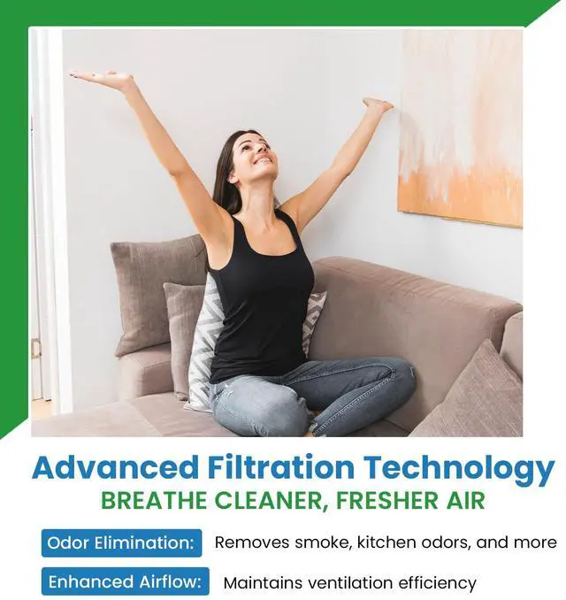 Alt view image 5 of 6 - Replacement Carbon Filters compatible with Broan: 99010123, 97007696, 97005687 Caloric: Gem: 88152 RF104 Maytag: 47001046 Whirlpool: 4341999, 4378581, Maycor: 47001076 (6-Pack) - 8-3/4 x 10-1/2 x3/8