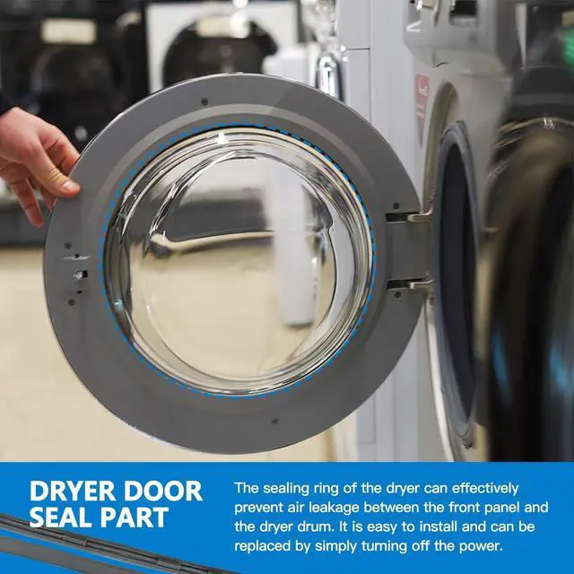 Alt view image 7 of 7 - DC62-00344A Dryer Front Panel Air Seal Compatible with Samsung Dryer Door for DV45H7000EW/A2, DVE50R5200W/A3, DV48H7400GW, DC62-00344A Replace AP5916629, PS4276050