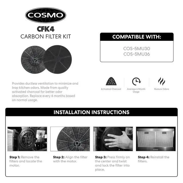 Alt view image 5 of 6 - Range Hood Filter Genuine Filter(s) (5MU30 / 5MU36 Filter - CFK4)