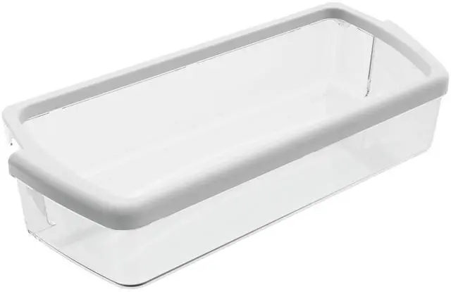 Main image of W10321304 WPW10321304 AP6019471 1 PC Refrigerator Door Shelf Compatible with Whirlpool Refrigerator 2171046 2171047 2179574 PS11752778 Replacement only PC Plastic Clear Door Bin Shelf -1 PC