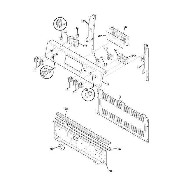 Alt view image 5 of 7 - 5304522918 140173679014 Range Surface Switch for Electrolux Frigidaire