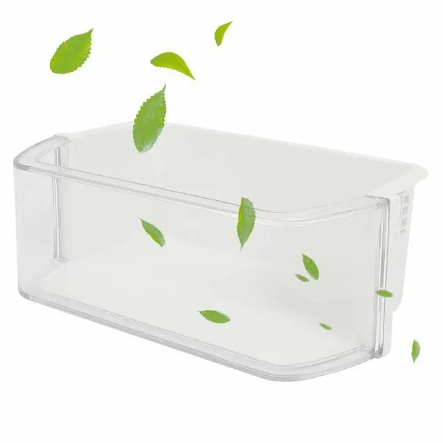 Alt view image 7 of 7 - DA97-12935A Refrigerator Door Shelf Bin Compatible with Samsung Refrigerator Freezer Door Bin Replacement only Clear+White