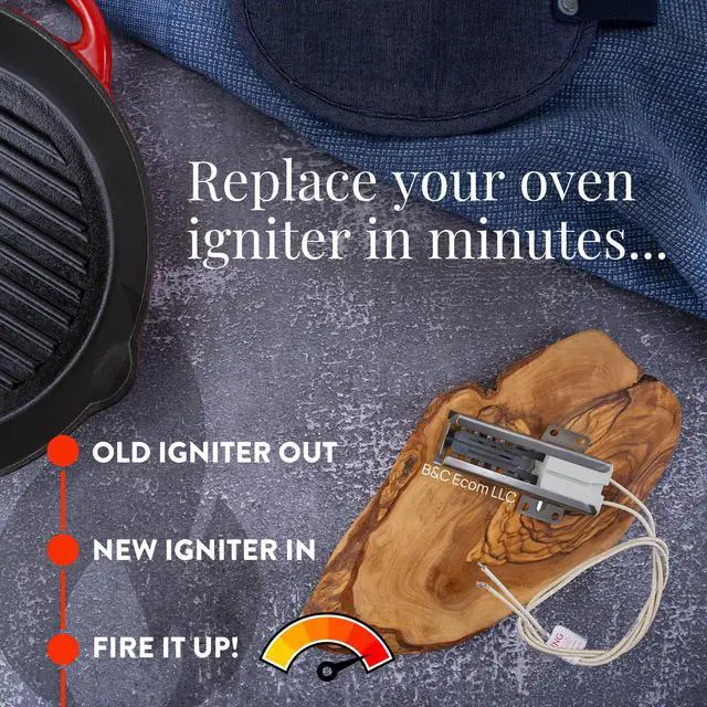 Alt view image 4 of 5 - IG9998 Universal Gas Oven Igniter Replacement for Major Brands, Universal Igniter Kit, Gas Stove Igniter & Gas Range Oven Igniter by B&C Ecom LLC