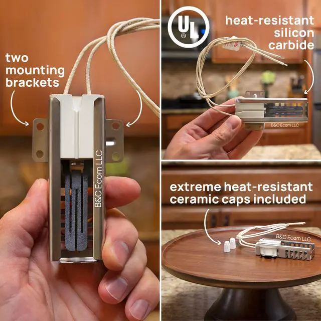 Alt view image 5 of 5 - IG9998 Universal Gas Oven Igniter Replacement for Major Brands, Universal Igniter Kit, Gas Stove Igniter & Gas Range Oven Igniter by B&C Ecom LLC
