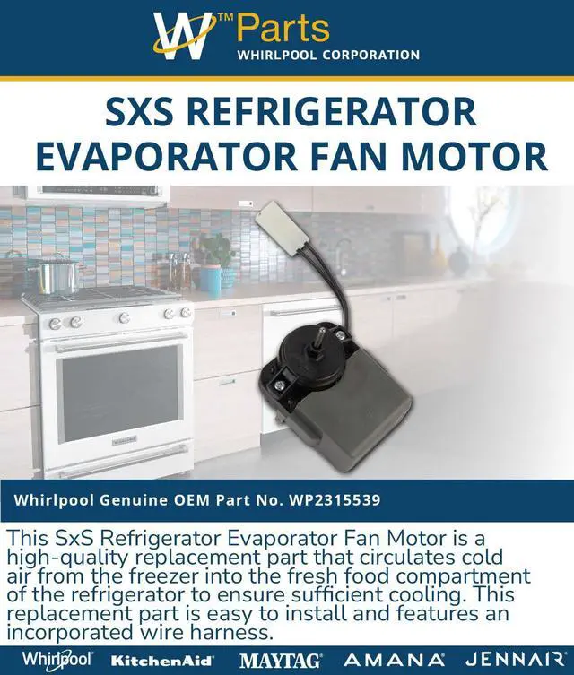 Alt view image 2 of 6 - 2315539 Evaporator Motor