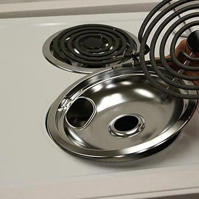 Alt view image 2 of 7 - 10124XZ Chrome Style A Drip Pans Sets of 4, 3 6 Inch and 1 8 Inch