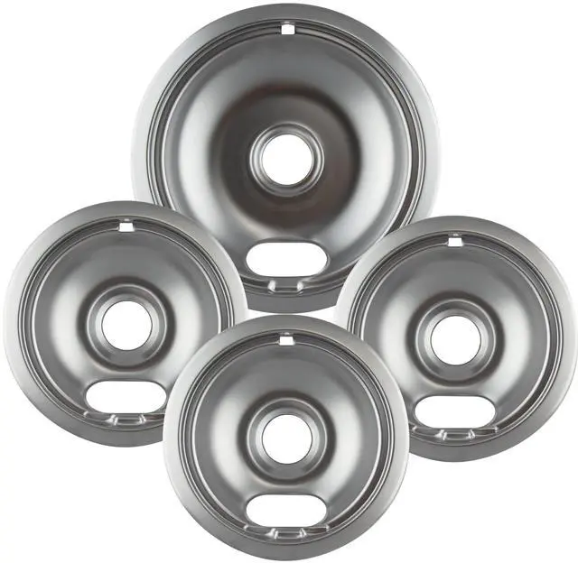 Main image of 10124XZ Chrome Style A Drip Pans Sets of 4, 3 6 Inch and 1 8 Inch