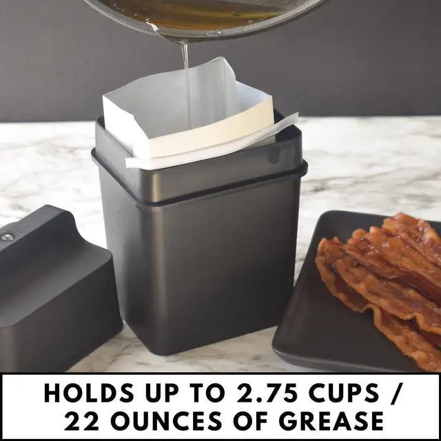 Alt view image 3 of 7 - Grease Container for Kitchen 600-02 Trap the Grease Grease Keeper System w/ 2 Fat Trapper Refill Bags + Kitchen Grease Container