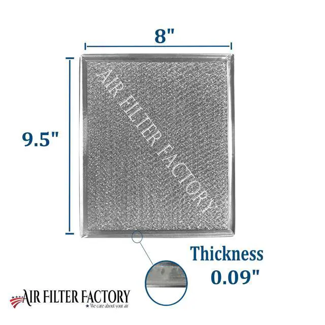 Alt view image 2 of 6 - Replacement For 97009562, 99010213, S06124-01, S99010189, AP5612814, S06124-02, 06124-02 Broan Nutone 8 x 9.5 x 0.09 Inches Range Hood 12-Layer Grease Vent Filter 2-Pack