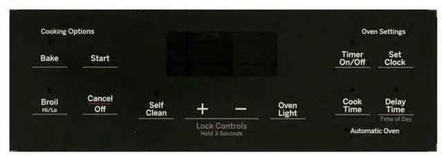 Main image of For GE WB07X25217 Range Range Control Panel - Black, touch panel stove for ge, for ge range oven control panel overlay jgss66selss, for ge range control panel no board, for ge jb700ej2es control panel