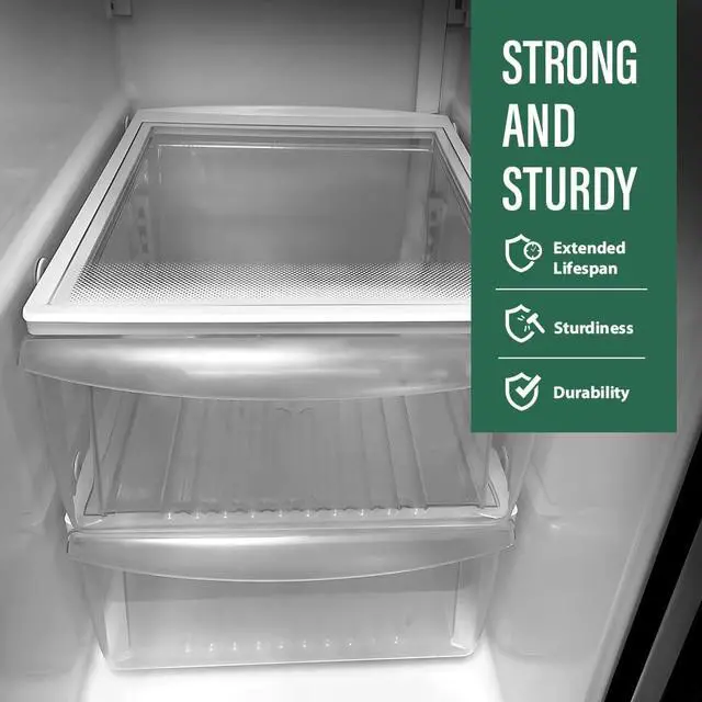 Alt view image 5 of 7 - Upper Crisper Drawer Pan 1pc Fridge Drawer Replacement Clear PC | Compatible with Frigidaire Refrigerator Models 240351061, 240351005, 240351062, 240351003, 240351041, 240351048
