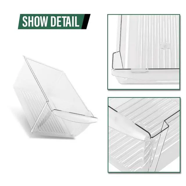 Alt view image 7 of 7 - Upper Crisper Drawer Pan 1pc Fridge Drawer Replacement Clear PC | Compatible with Frigidaire Refrigerator Models 240351061, 240351005, 240351062, 240351003, 240351041, 240351048