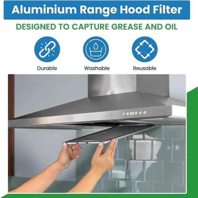Alt view image 2 of 6 - Replacement Broan S99010316 Compatible Replacement Range Hood Filter - 11-1/4 x 11-3/4 x 3/8 (2-Pack)