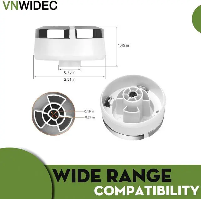 Alt view image 3 of 4 - 2PCS Dryer Timer Knob for GE GTX42GASJ3WW GUD27EESN0WW GUV27EESN0WW | Fits General Electric XTD72E8ST0WS, XTD72G8ST0WS, GTD42EASJ2WW, GTD33EASK0WW, GTD42EASJ2WW