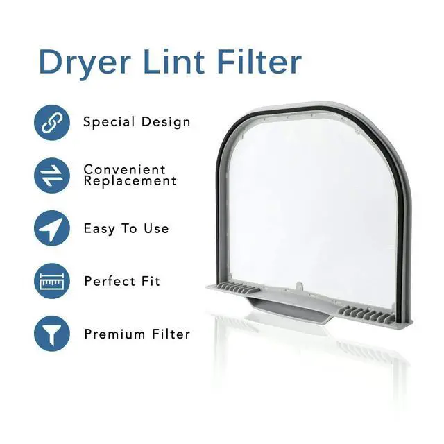 Alt view image 4 of 7 - 5231El1001C Lint Trap Filter Compatible with Dryer Fit Dle1101w Dle5001w Dlex5170w Dle4870w Dley1201v Dlex5680v Lint Screen Replacement Replace 1668214 Ps3527575 Ap5248138 (2 Pack)