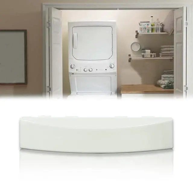 Alt view image 6 of 7 - White Solid Door Handle Compatible with GE Dryer WE01X30378 WE1M1068 PS1177202 WE01X25878