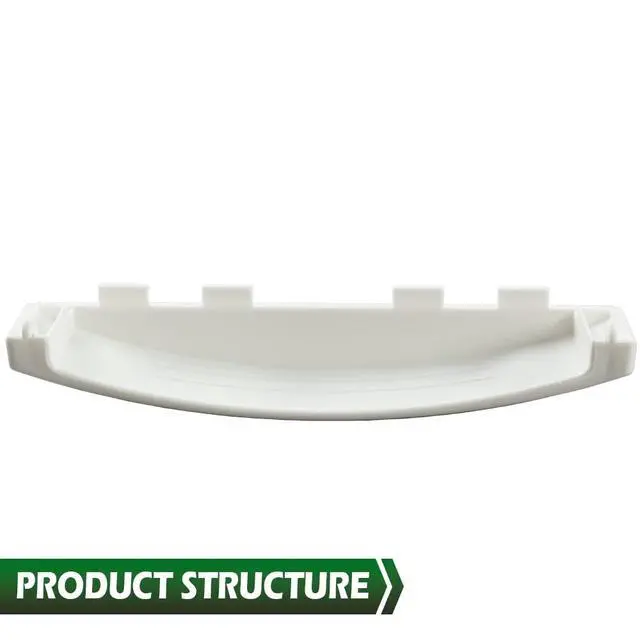 Alt view image 6 of 7 - White Solid Door Handle Compatible with GE Dryer WE01X30378 WE1M1068 PS1177202 WE01X25878