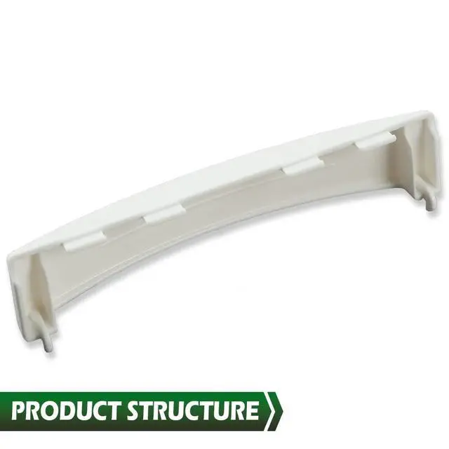 Alt view image 5 of 7 - White Solid Door Handle Compatible with GE Dryer WE01X30378 WE1M1068 PS1177202 WE01X25878